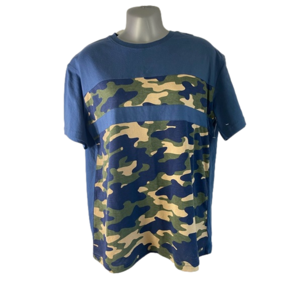 THEREABOUTS Blue & Camo Youth Boys T-Shirt Size XL (18/20) NWOT SKU0742